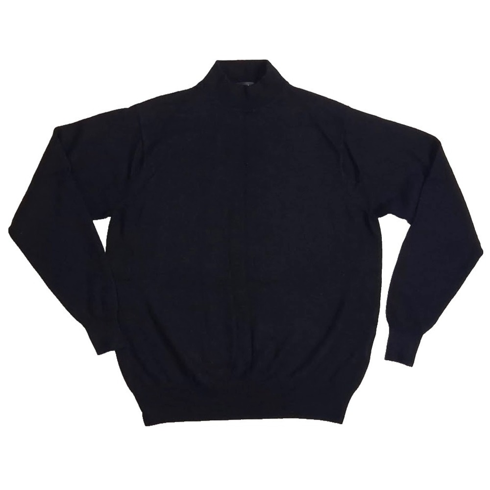 Bullock & Jones Solid Black Men's Sz Large Sweater Wool Silk Cashmere Soft
